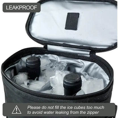 -Wine Bottle Bag Soft Cooler Wine Bottle Insulated Bag For Wine Thermal Outdoor Bag For Travel Carrier Tote Wine Glass