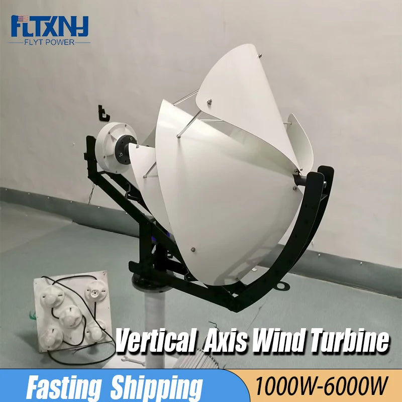 Free Energy 1000W Vertical Axis Maglev Wind Turbine High Power Generator Home 12V 24V 48V With Charge Controller