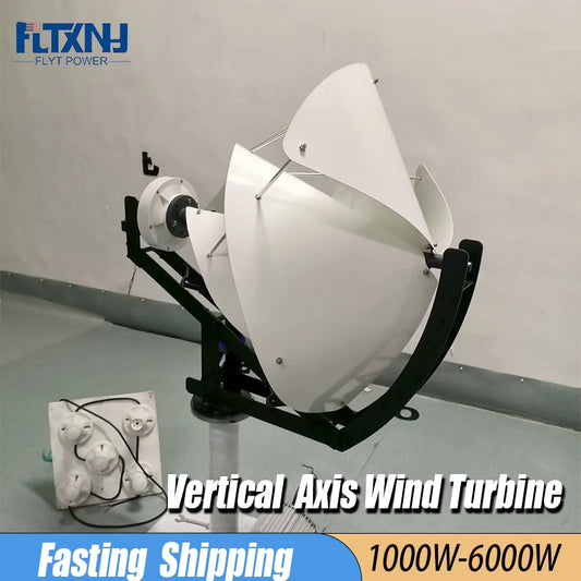 Free Energy 1000W Vertical Axis Maglev Wind Turbine High Power Generator Home 12V 24V 48V With Charge Controller