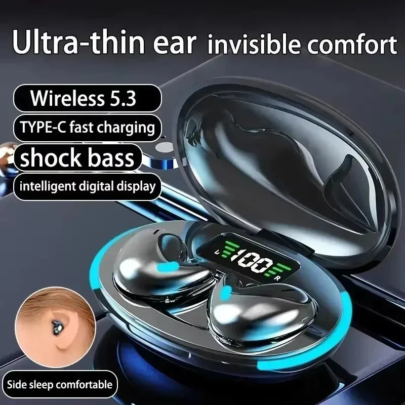 Bluetooth Wireless Headphones Earbuds Ear Hooks Bluetooth Earphones Bass Noise Reduction Earbuds HiFi Stereo Headsets