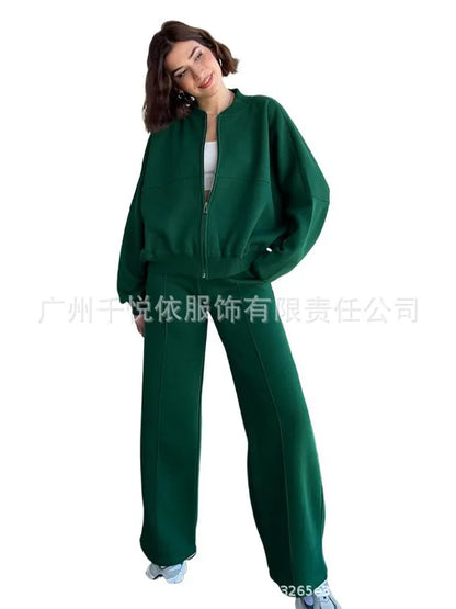 Fashion Two-piece Women's White Sports Suit Loose Sports Shirt+casual Pants Sets Sportswear Women Clothes Tracksuit Women Outfit