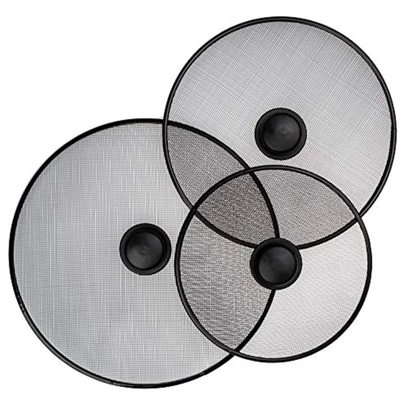 25/29/33cm Splash Proof Pan Lid Splatter Guard Fine Mesh Splatter Screen Fry Food Screen Fry Pan Grease Cover Stainless Steel