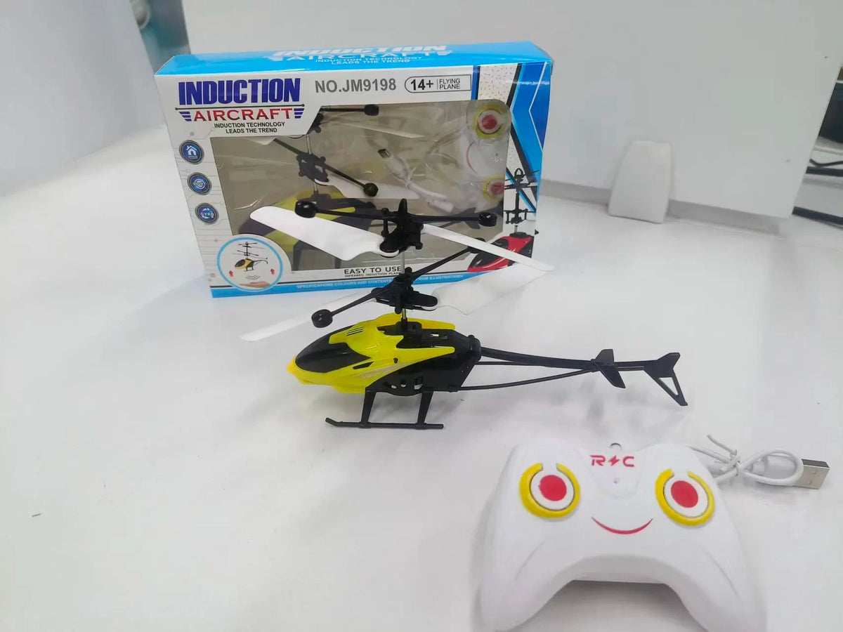 Mini Induction Hover Drone Rechargeable Flying Helicopter Safe Fall-Resistant Toy Gift for Children