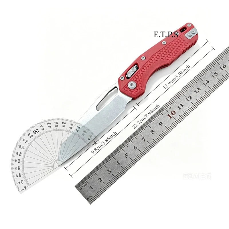 MSI RAM-LOK 210T-10PMBK Folding Pocket Knife Lightweight for Outdoor EDC Camping Fishing Hunting Multifunctional Tools