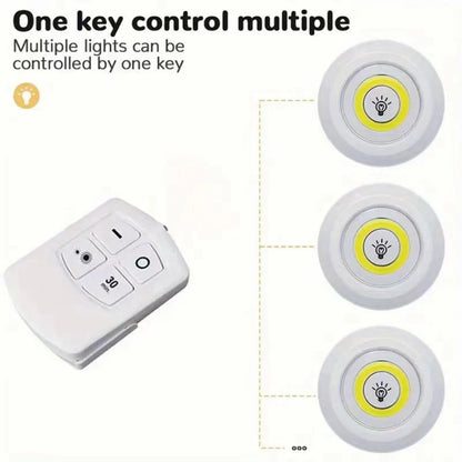 Dimmable LED Under Cabinet Light with Remote Control Battery Operated LED Closets Lights Wardrobe Bathroom Lighting Night Light