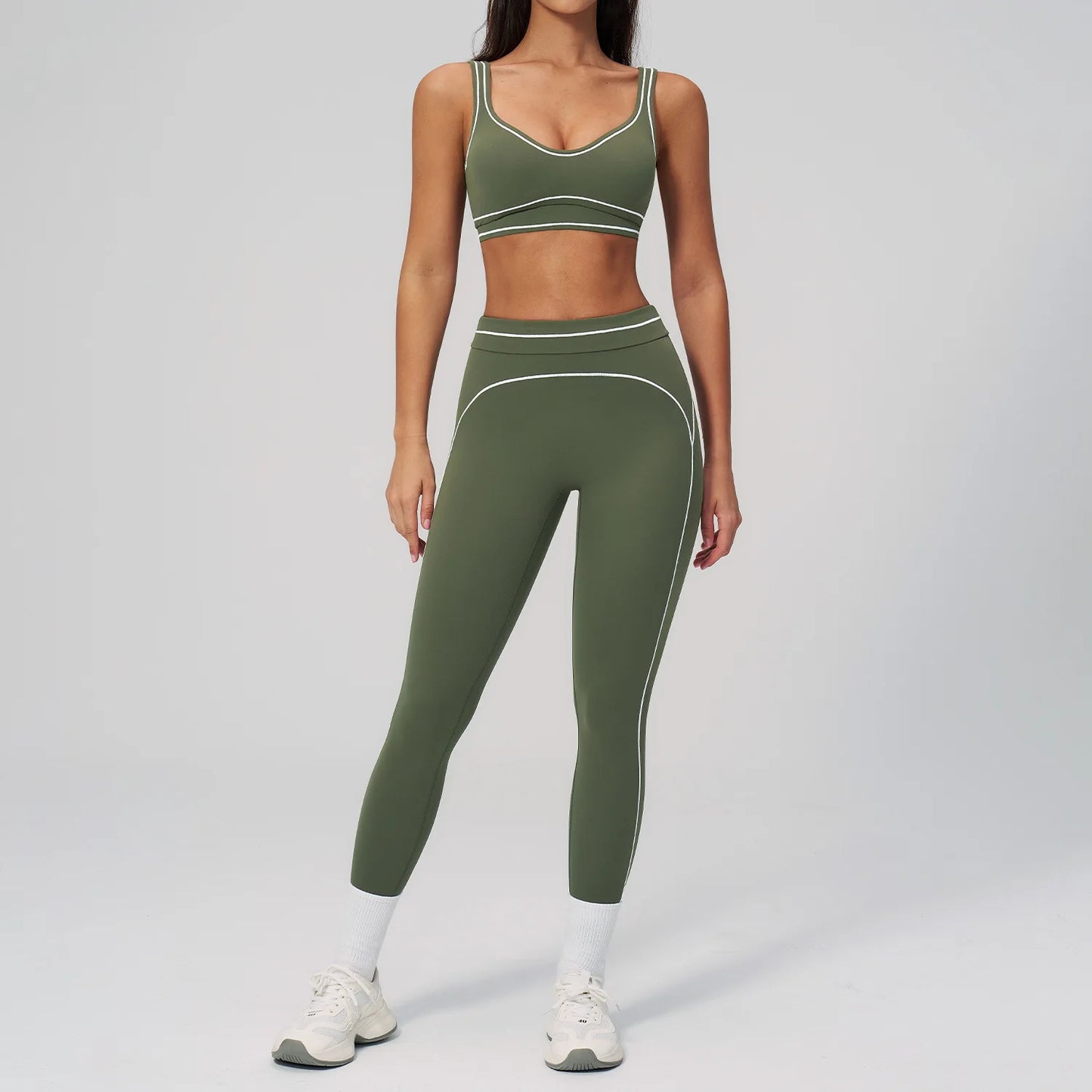 Yoga Suit 2PCS Women Tracksuits Sports Outfits Gym Clothes Running Sports Bra Suits Female Workout Yoga Clothes Athletic Wear