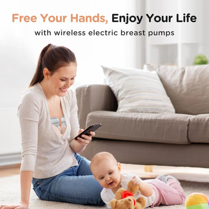 Electric Breast Pumps, 12 Levels & 3 Modes Wearable Breastpump Hands Free BPA Free LCD Display, Painless Wireless Breastfeeding