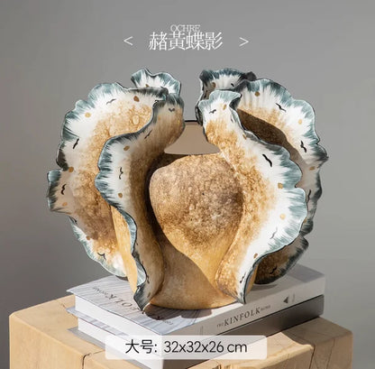Art Ceramic Vase Desktop Ornament Flower Arrangement Artistic Flower Vessels Hydroponic Vases Decorative Vase Dried Flower Vases