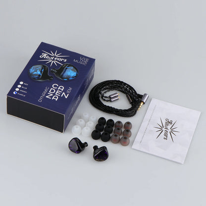 Linsoul Kiwi Ears Cadenza 10mm Beryllium Dynamic Driver IEM 3D Printed with Detachable Interchangeable Plug 2pin 3.5mm IEM Cable