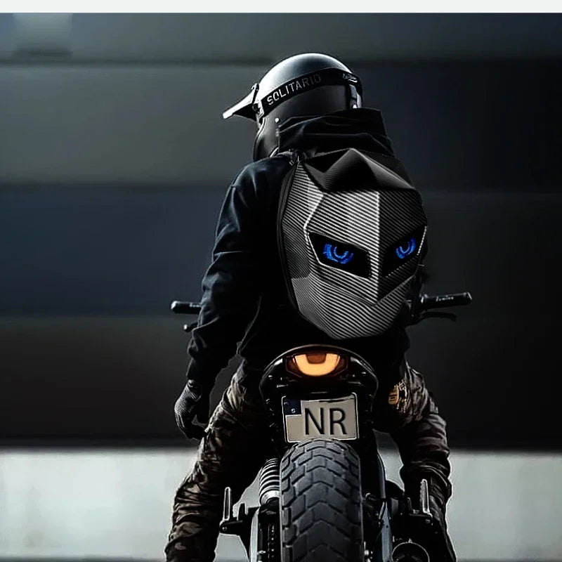 LED Backpack For Man Hard Shell LED Motorcycle Cycling Helmet Backpack for Woman Business Travel Waterproof Laptop Backpack