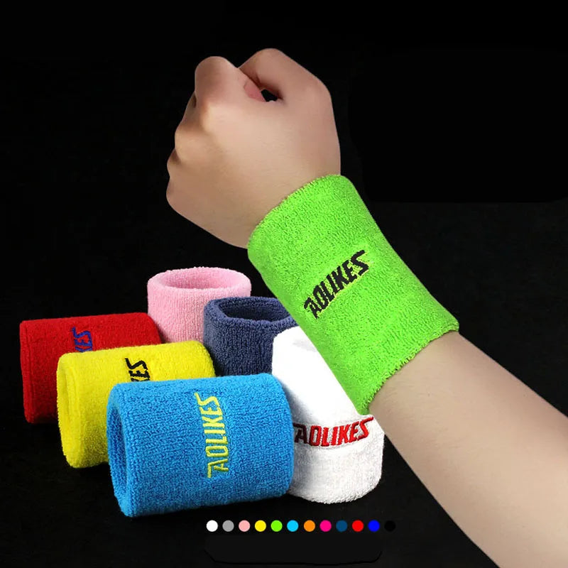 AOLIKES 1 Pair Sweatbands Sports Wristband for Men & Women - Moisture Wicking Athletic Sweatband for Tennis, Basketball, Running