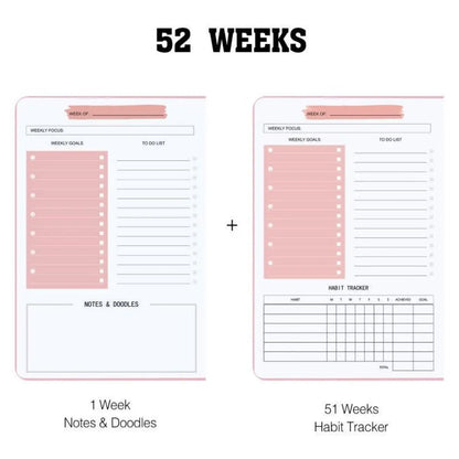 1pc Tree Pattern Spiral Bound Weekly Planner & Notebook & Schedule Organizer, Stationery For Office & School & Study, Plan Book