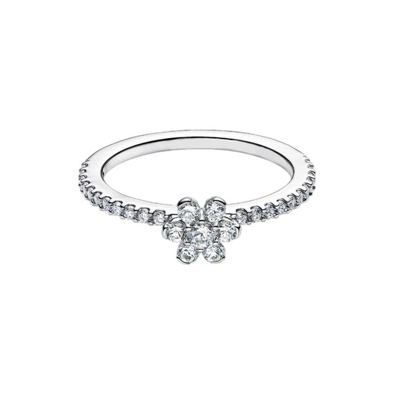 2026 Summer New 925 Silver Ocean Wave Ring Flower Love Women's Ring Fashion DIY Jewelry Gift