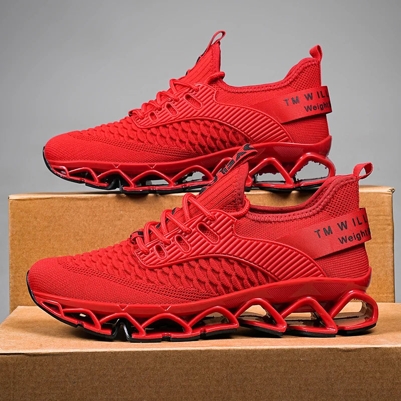 Men's Mixed-Color Air Mesh Sneakers | Lace-Up Casual Shoes | Running and Everyday Wear