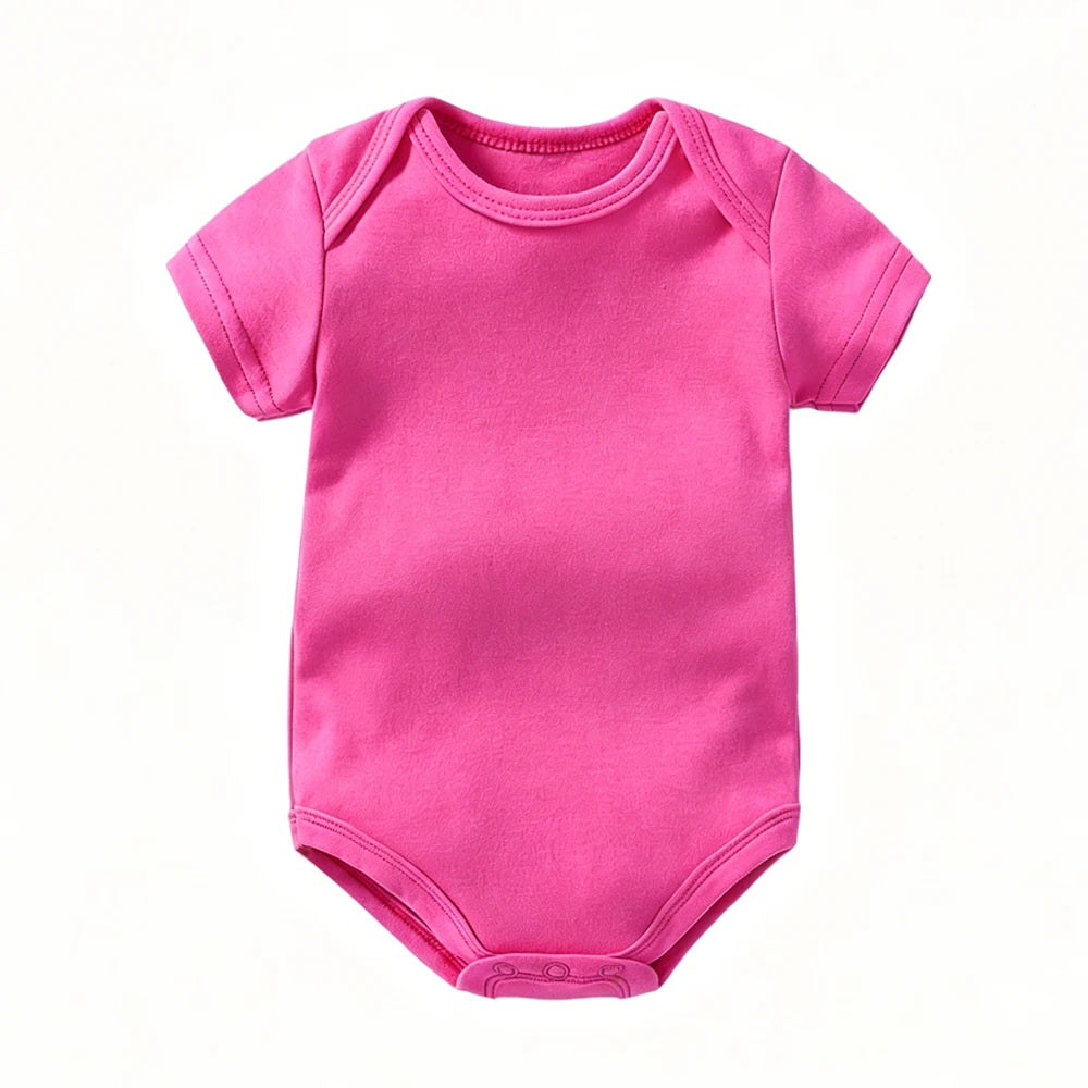0-2Y Baby Bodysuit 80cm Girl 100% Cotton Summer Boutique Baby Clothes Boy Newborn Grey Green Purple Orange Plain White Rompers