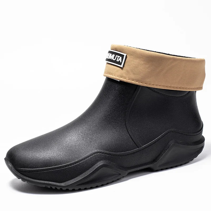 2026 new Low-cylinder Rain Shoes for Men and Women: Outdoor Fishing Waterproof Shoes, Stylish Style for Outdoor Wear, Rain Boots