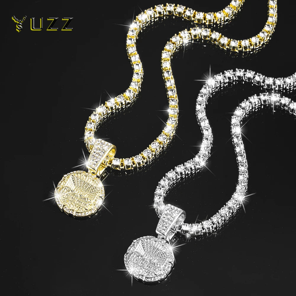 Last Supper Pendant Necklace | Iced Out 4mm Tennis Chain | Men's Hip Hop Jewelry