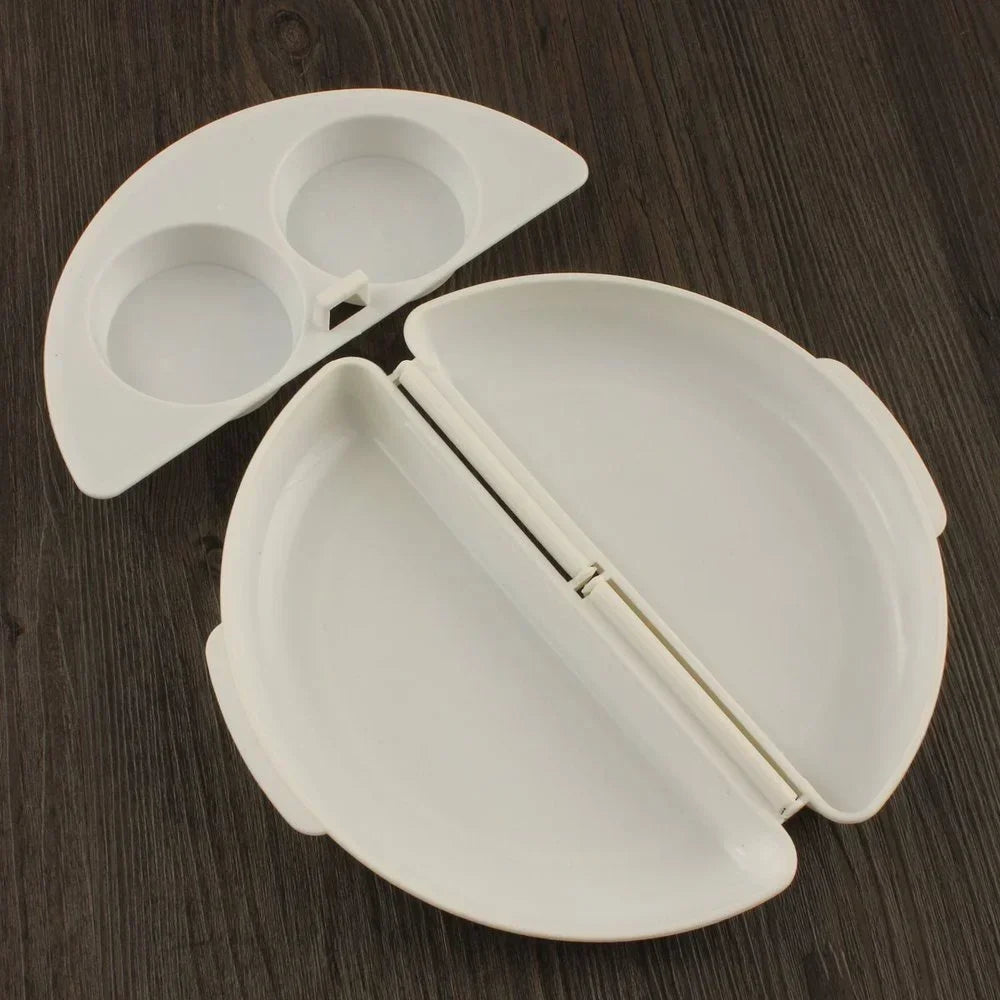 Useful White Microwave Omelette Egg Maker Tray Non-toxic Eggs Steamer Box Silicone Egg Cooker Egg Poacher Kitchen Cooking Tools