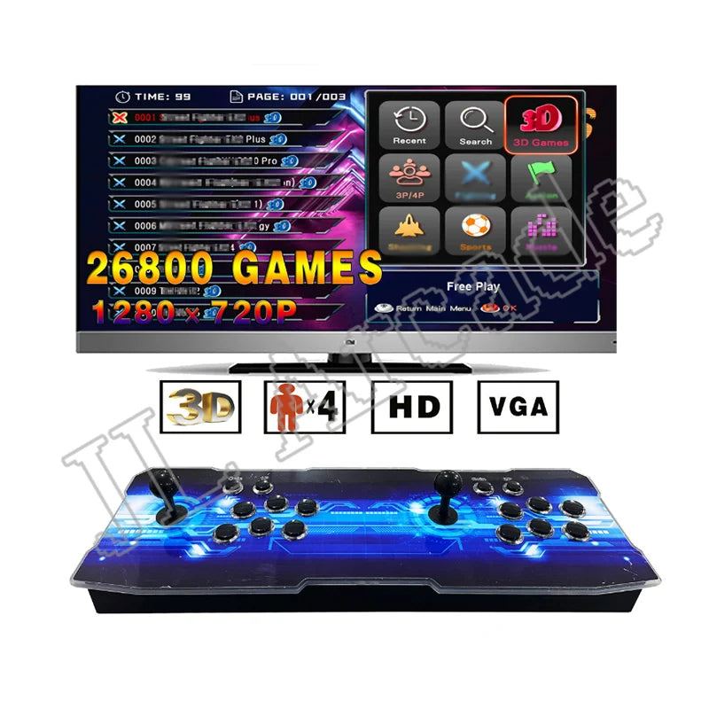 26800 pandora saga dx  Home Arcade 3D Pandora Computer Double Stick arcade Home TV Game Console