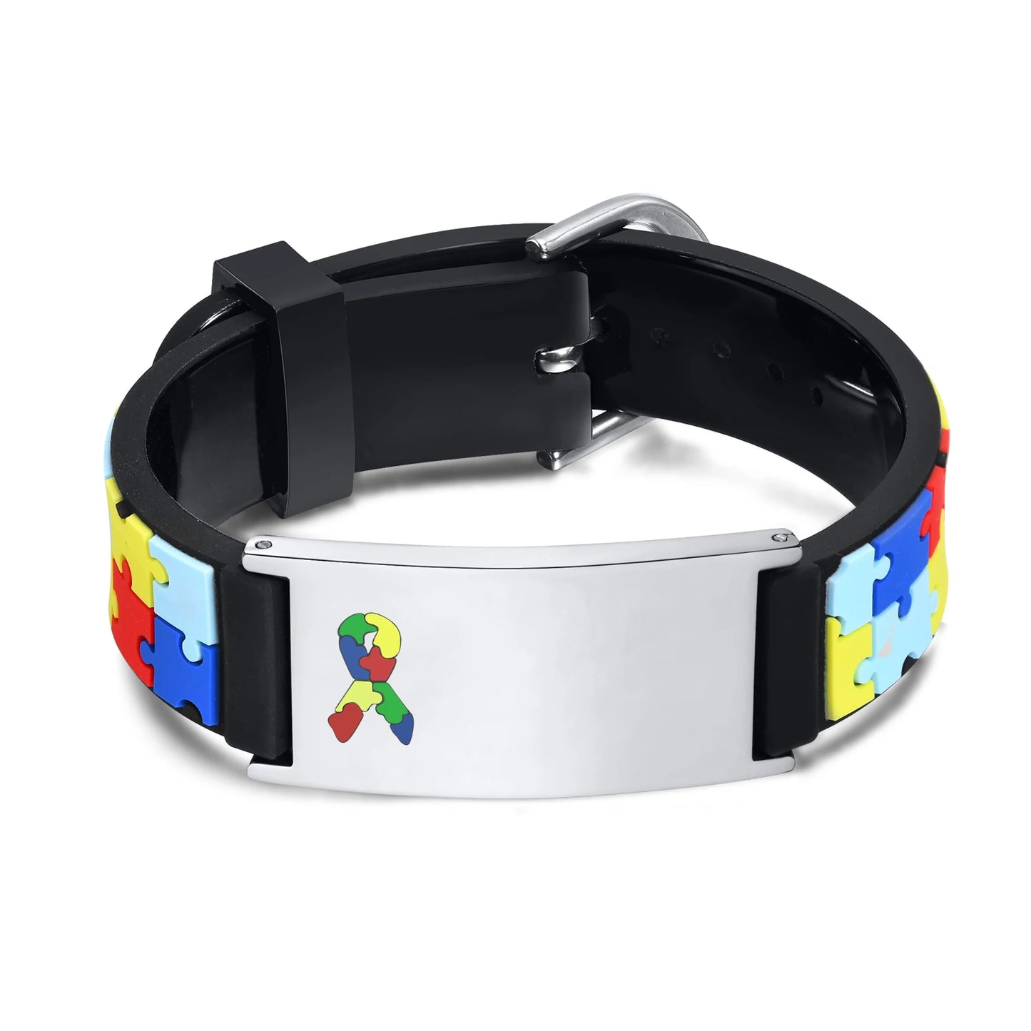 Vnox Free Personalized Name Bracelets for Little Boys Girls Baby, Custom Autism ICE Info Rubber Silicone Bands Wristband Gift