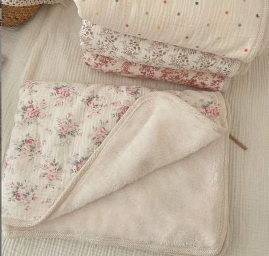 Muslin Baby Blanket Newborn Infant Swaddles Wrap Blankets Winter Fleece Thermal Crib Stroller Sleep Cover Soft Throw Blankets