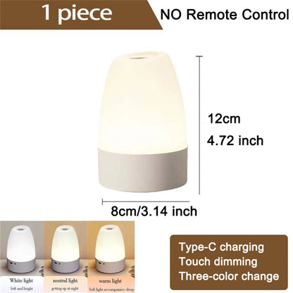 Touch LED Lights Dimmable LED Night Light Remote Control USB Rechargeable Led Table Light 3 Colors Night Lamp For Kids Gift
