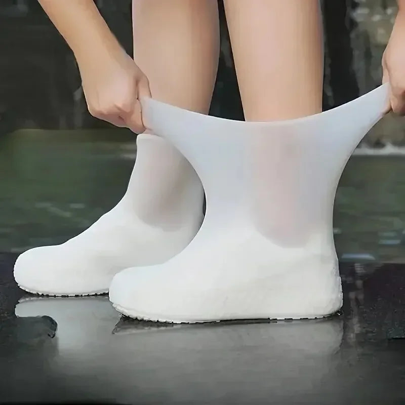 Shoe Waterproof Cover 1 Pair of Outdoor Rubber Rain Boot Covers Silicone Waterproof Shoe Covers Rainy Day Shoe Covers Shoes Gear