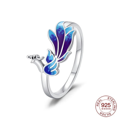 925 Sterling Silver Ring Ladybug Fashion Ring MOM Butterfly Ring