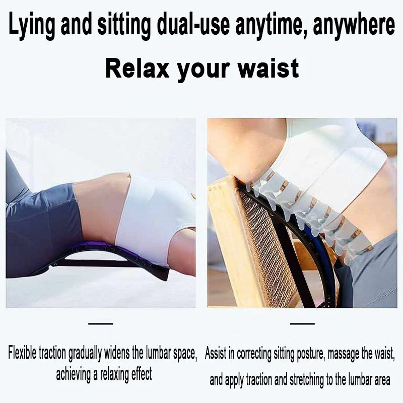 Lumbar Stretcher Device for Lower Back Pain Lower Device for Back Opening Yoga Spine Correction Pillow for Back Chiropractic YBA