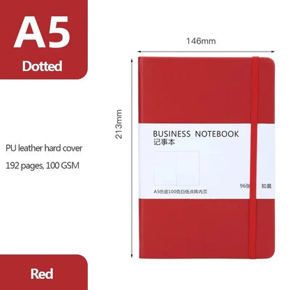 A5 Hard Cover Business Elastic Notepad Dot Grid Pages Korean Stationery Back To School Notebooks and Journals Office Stationery