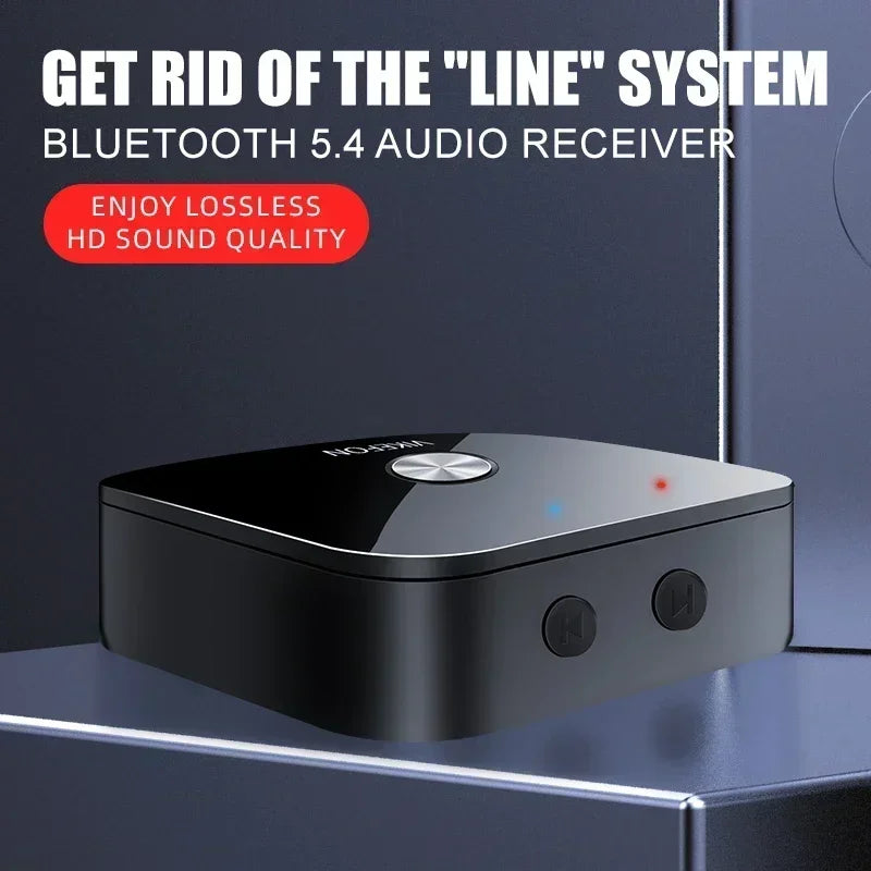 VIKEFON NFC Bluetooth 5.4 Audio Receiver 3.5mm AUX R/L RCA Stereo Lossless Music Wireless Adapter USB U-Disk Play Remote Control