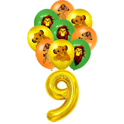 Lions Thme Boy Birthday Party Decorative Supplies Paper Cup Plates Napkin Caketopper Balloon For  Baby Shower Parties Decoration