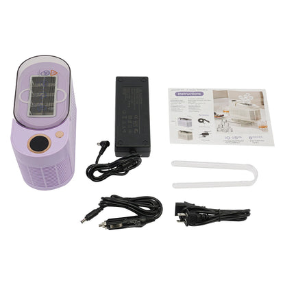 Ice Maker Portable Mini, 12V Car Power Cord, Taro Purple, Low Noise 60dB, Food Grade Aluminum, DIY Ice Cubes, For Kitchen Travel Camping Iced Drinks