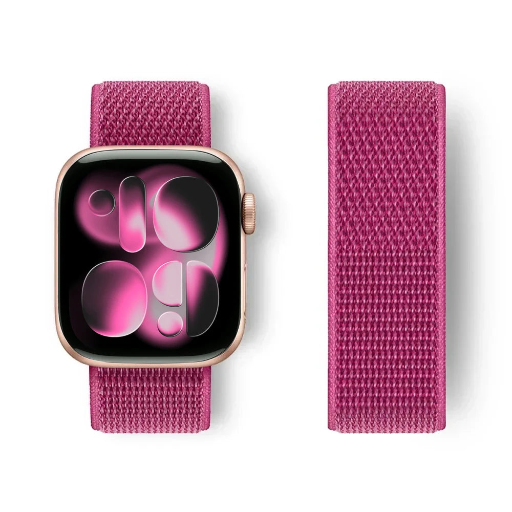 Nylon Loop for Apple Watch Band S11 46mm 40mm 44mm 45mm 42mm 41mm 49mm Smart Belt Bracelet for IWatch 11/10/9/8/7/6/SE/5/4 Strap
