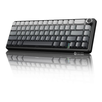ATTACK SHARK X66 65% Wireless Mechanical Keyboard with Knob, 66 Keys Tri Mode Gasket Hot Swap RGB Gaming Keyboard 60 Percent,PBT