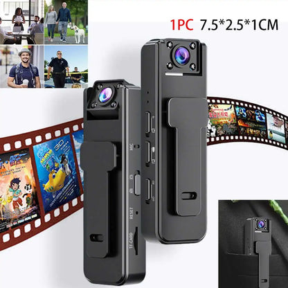 1080P Mini Body Camera Action Cam with Audio & Video Thumb Hands Free Waterproof Recording Wearable Cameras Portable Camcorder