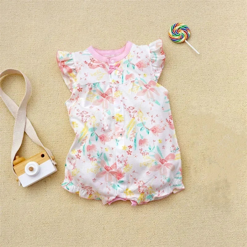 3-18 Month baby Summer clothes rompers girls overalls short Sleeve bodysuit cotton baby clothing jumpsuit newborn Girl onesies