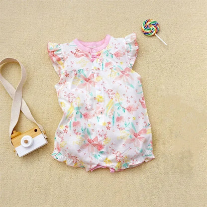 3-18 Month baby Summer clothes rompers girls overalls short Sleeve bodysuit cotton baby clothing jumpsuit newborn Girl onesies