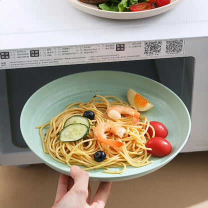 Fruit Plate, Round Salad Dessert Plate, Plastic Plate Can Be Used For Snacks, Nuts Can Be Stacked And Not Easily Broken