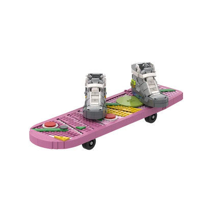 MOC Movie Back to the Future Skateboard Bricks Model High Tech Skateboard Shoes Creative Building Blocks Toys Kids Birthday Gift