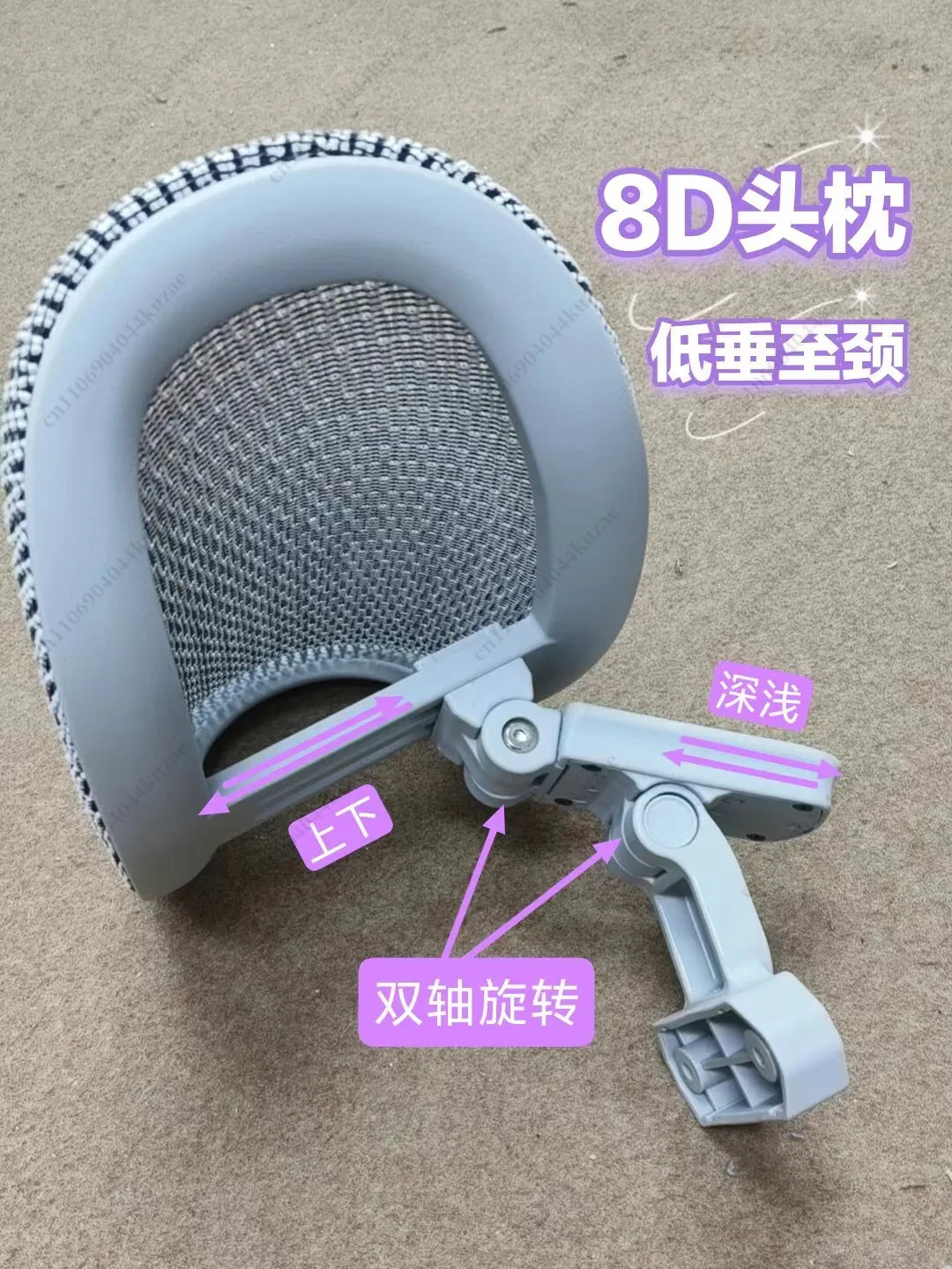 DIY Ergonomic Gaming Chair with 8D Headrest, Dual-Axis Height & Depth Adjustment