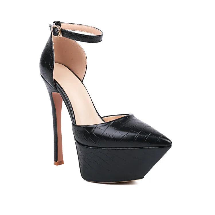 Brand Design Shiny Gold Women's Sandals New Sexy 15cm High Heels