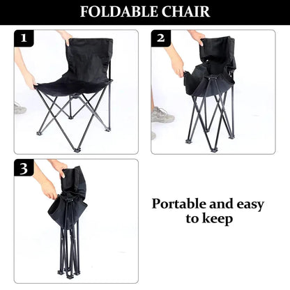 Outdoor Foldable Chair Camping Chair with Side Pocket Picnic Oxford Cloth Chairs Portable Beach Fishing Chairs Outdoor Chair