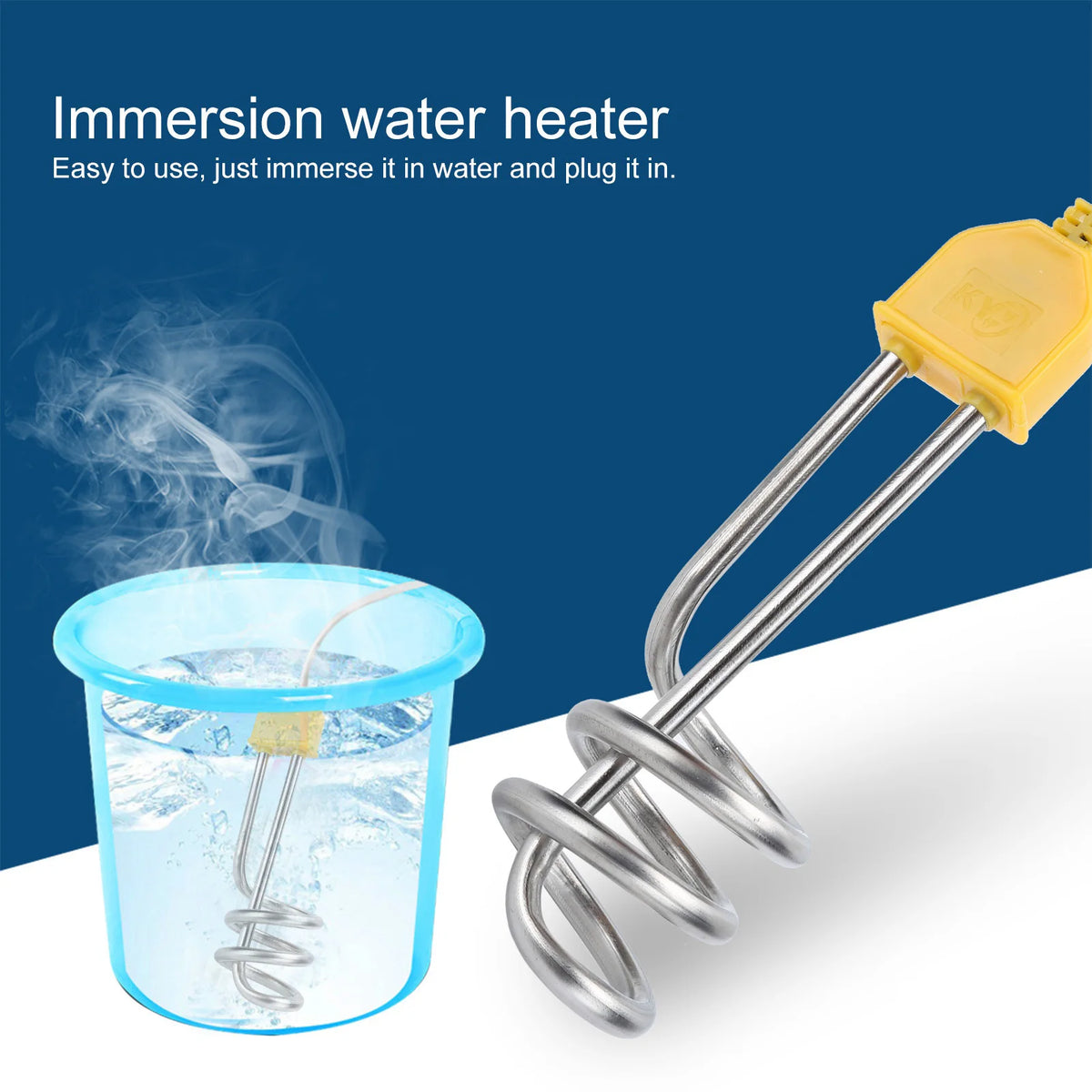 1500W Stainless Steel Electric Immersion Heater Boiler for Home  Travel Use 1.5m Immersion Heater Immersion Heating Boiler