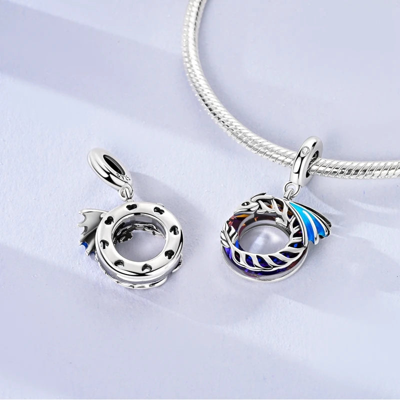 925 Sterling Silver Can Be Opened Pandant Easter Egg Charms Beads Fit