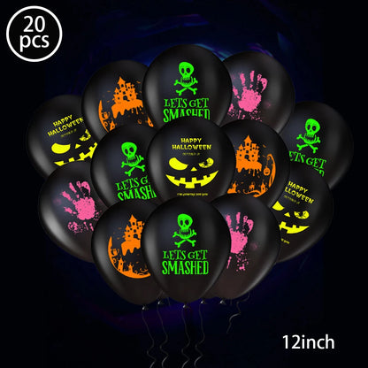 Halloween Black Orange White Latex Balloon Confetti Balloons Bouquet for Birthday Trick or Treat Halloween 2026 Home Decorations