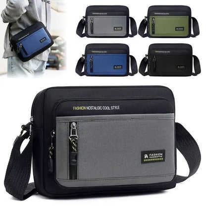 New Ox Cloth Men's Crossbody Bag Multi-Layer Busin Money Bag Mobile Phone Bag Soft Handle Casual Leisure Oulder Bag