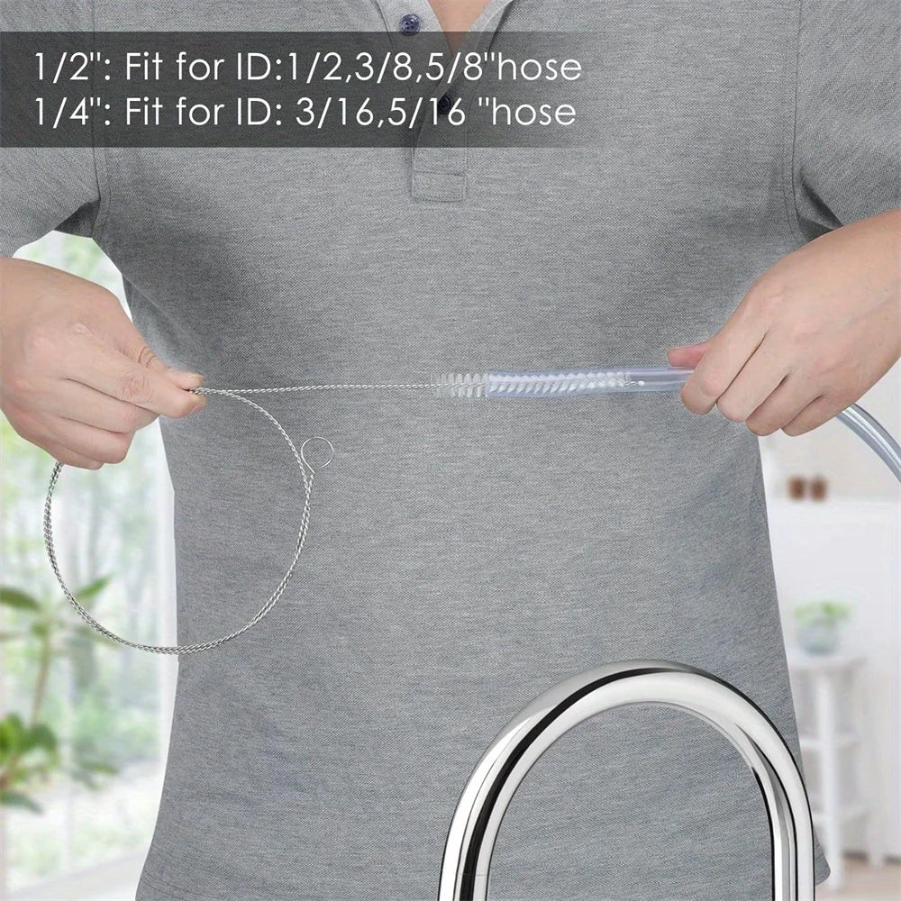 4pcs/pack 40 Inches Brush Cleaner for Cleaning Straw, Kegerator, Feeding Tube, Siphon Hose, Sunroof Drain, Refrigerator Drain, 2