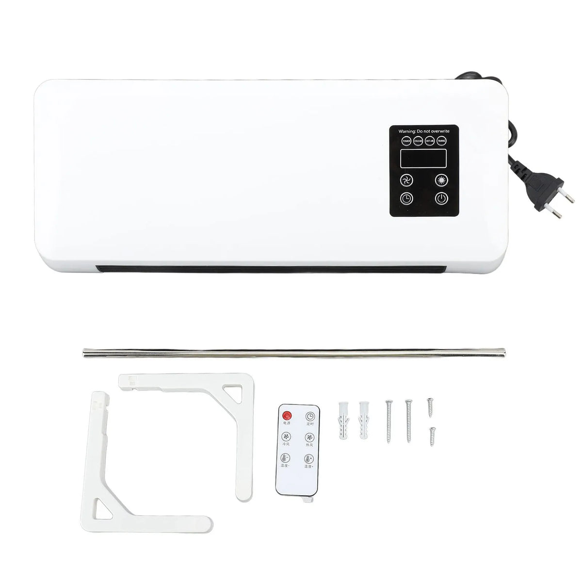 Wall Mounted Room Heater Waterproof Quick Heating Towel Drying Rack Space Saving Electric Wall Heater 1500W for Living Room