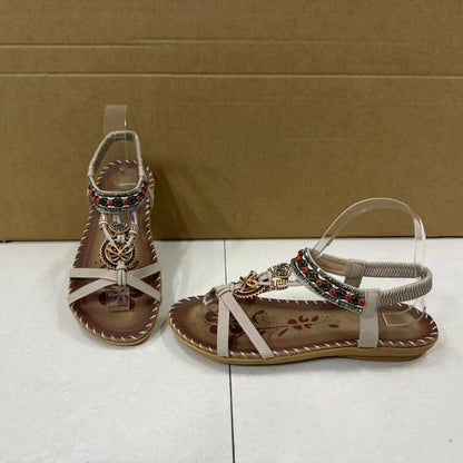 Women's Sandals Bohemian Sandals Outdoor Soft Sole Beach Sandals Platform Lightweight Women Casual Shoes Flat Plus Size Sandal
